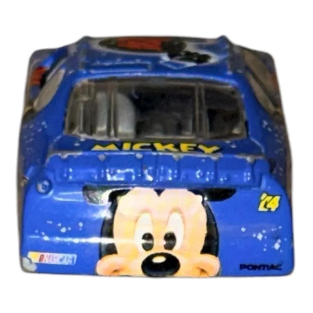 Disney Mickey Mouse Daytona 500 Diecast Car 2004 Blue 1:64 Scale Nascar EUC